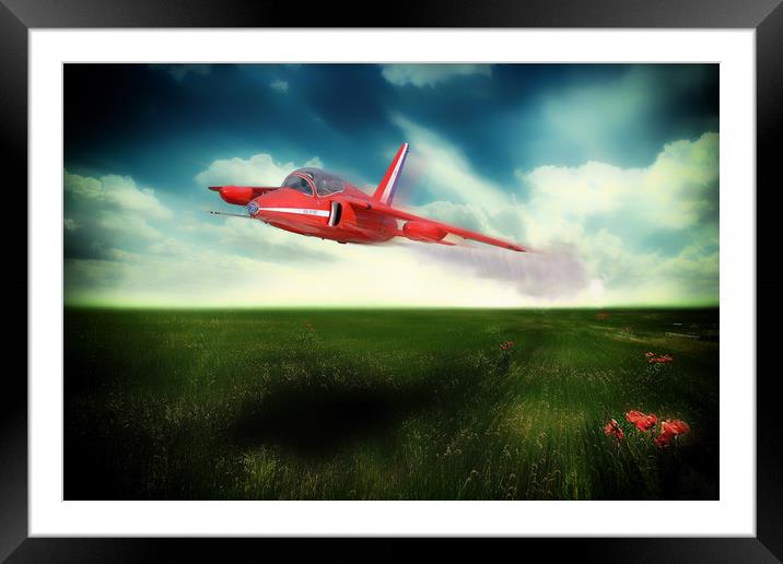 Red Gnat In low Framed Mounted Print by J Biggadike