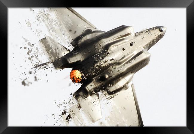F-35 Shatter Framed Print by J Biggadike