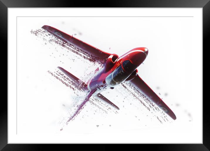 Red Arrows Shatter Framed Mounted Print by J Biggadike