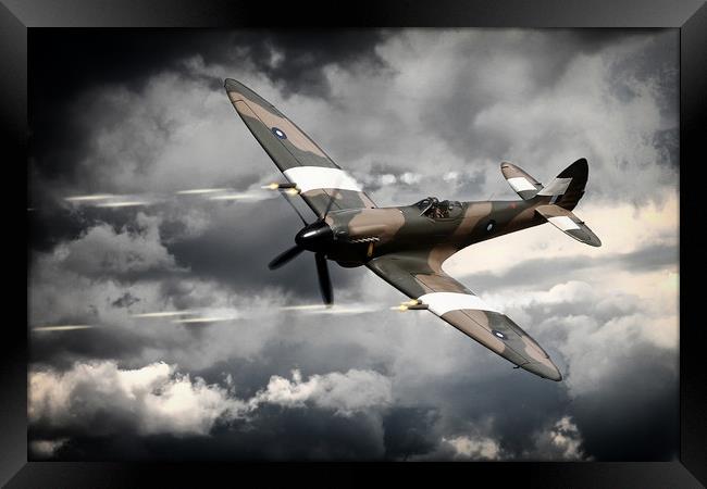 Spitfire Mk.XIV Strafe Framed Print by J Biggadike