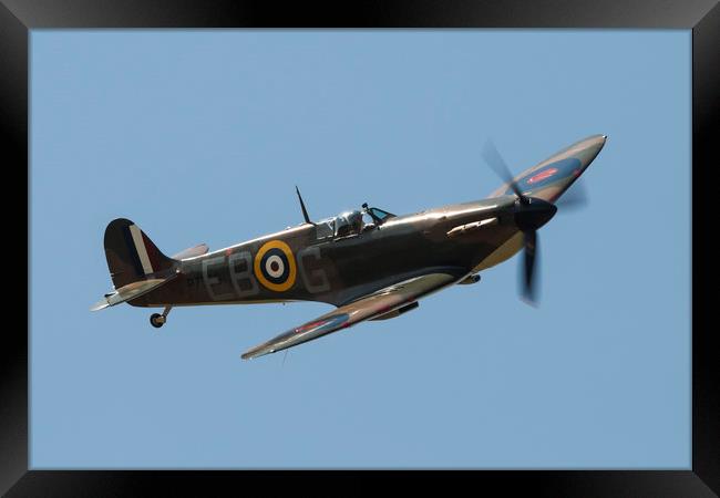 Spitfire EB-G Framed Print by J Biggadike