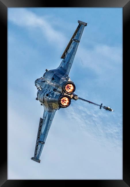 Dassault Rafale Burners Framed Print by J Biggadike