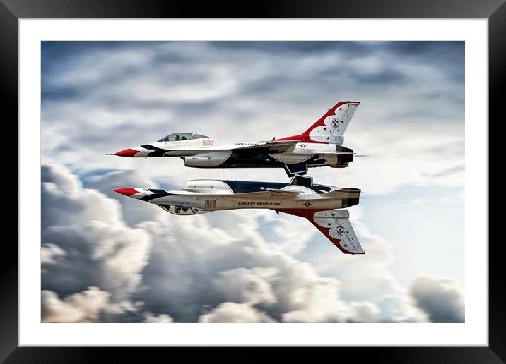 Thunderbirds Mirror Framed Mounted Print by J Biggadike