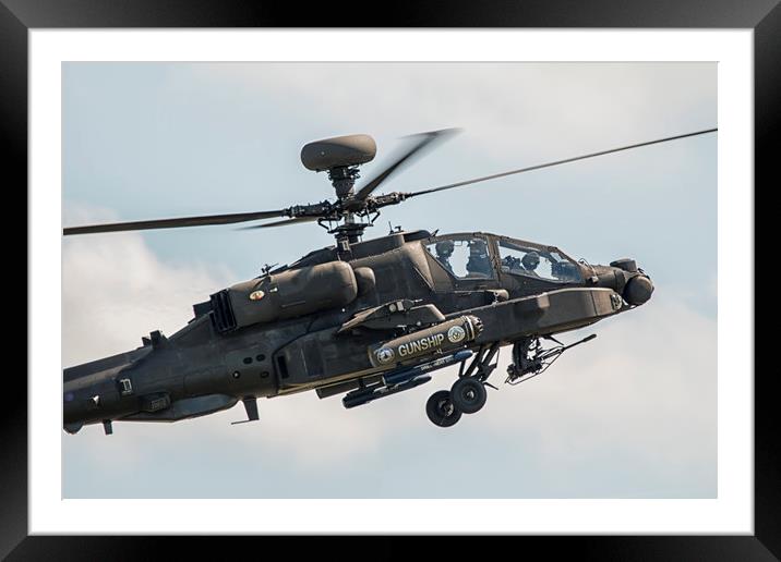 Apache Gunship Framed Mounted Print by J Biggadike