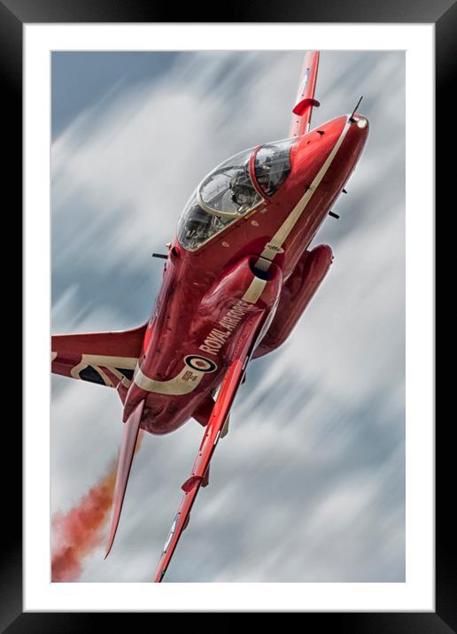 Synchro Red Framed Mounted Print by J Biggadike