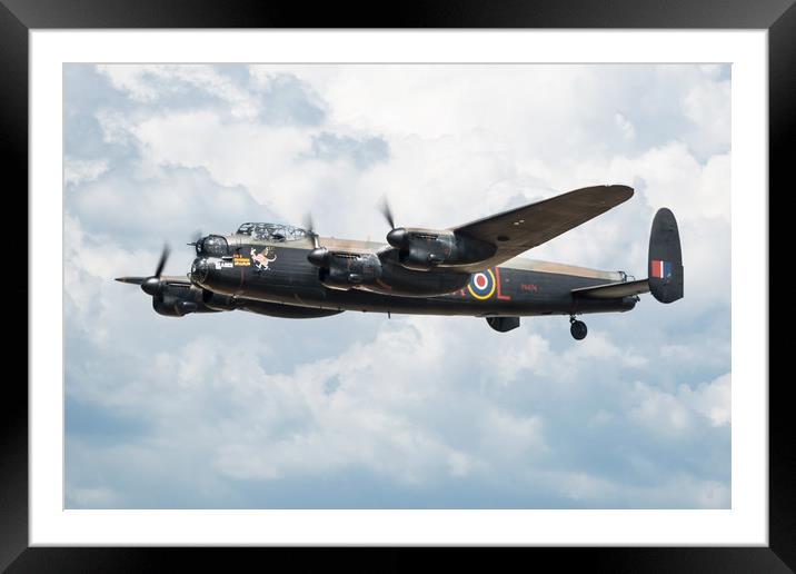 Avro Lancaster Bomber Framed Mounted Print by J Biggadike