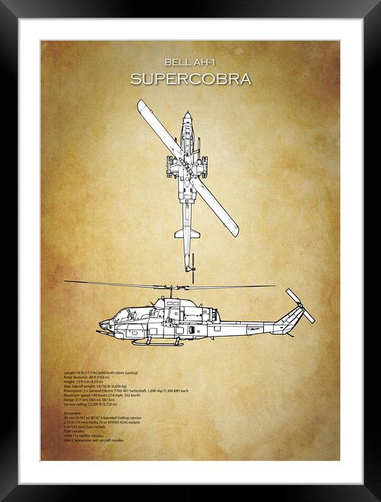 AH-1 SuperCobra Framed Mounted Print by J Biggadike