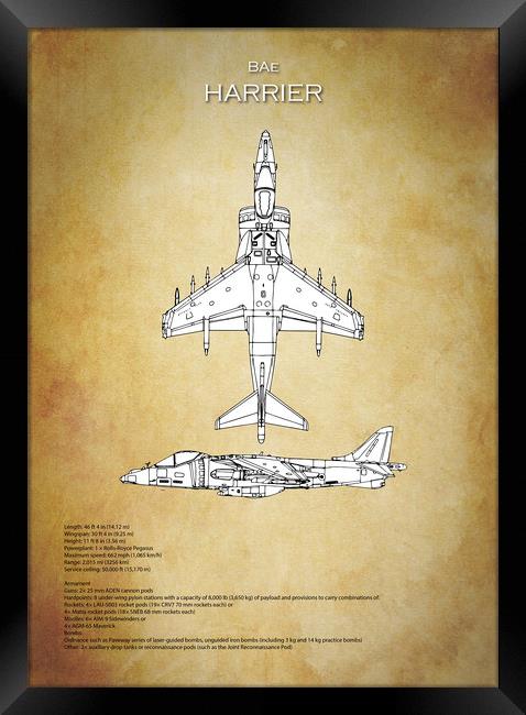 BAe Harrier Framed Print by J Biggadike