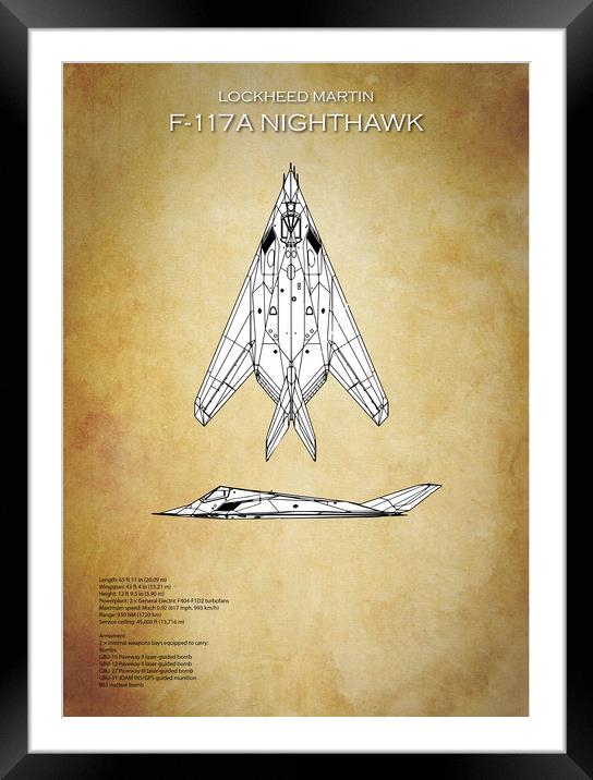 Lockheed F-117A Nighthawk Framed Mounted Print by J Biggadike