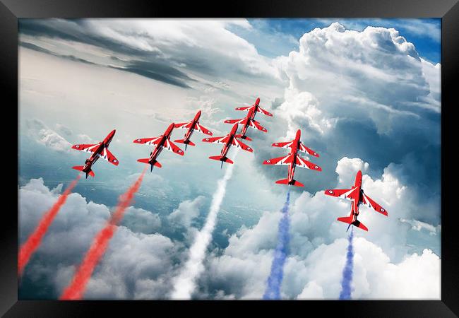 Red Arrows Aerobatics Framed Print by J Biggadike