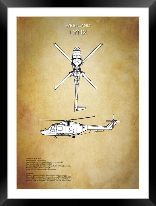 Westland Lynx Framed Mounted Print by J Biggadike