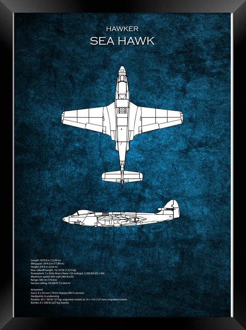 Hawker Sea Hawk Framed Print by J Biggadike