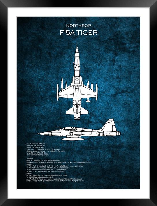 F-5a Tiger Framed Mounted Print by J Biggadike