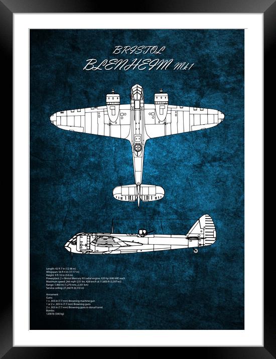 Bristol Blenheim Framed Mounted Print by J Biggadike