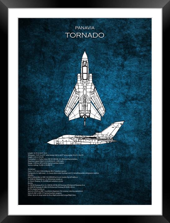 Panavia Tornado Blueprint Framed Mounted Print by J Biggadike
