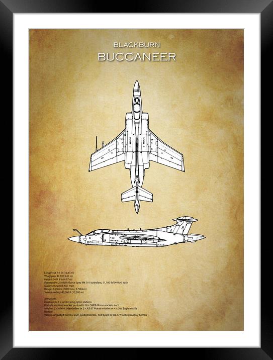 Blackburn Buccaneer Framed Mounted Print by J Biggadike