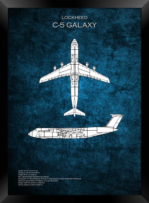 C5 Galaxy Blueprint Framed Print by J Biggadike