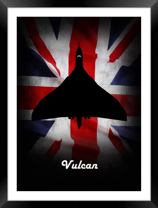 Vulcan Bomber Union Jack Framed Mounted Print by J Biggadike