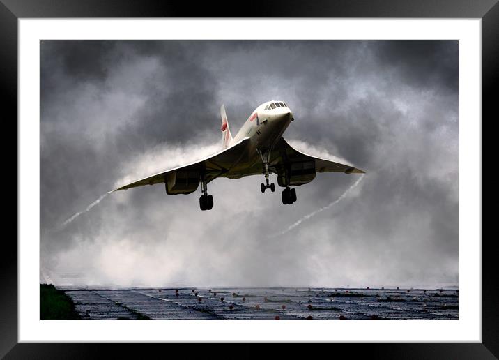 Concorde Storm Framed Mounted Print by J Biggadike