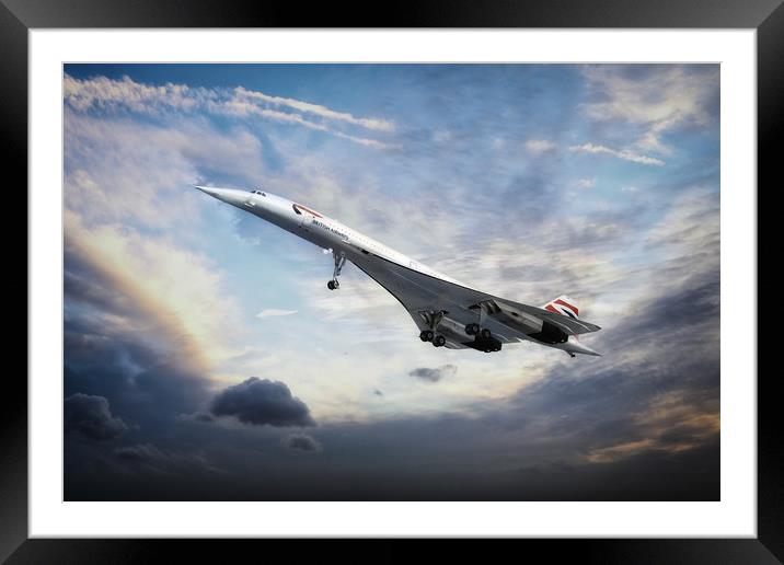 Concorde Portrait Framed Mounted Print by J Biggadike