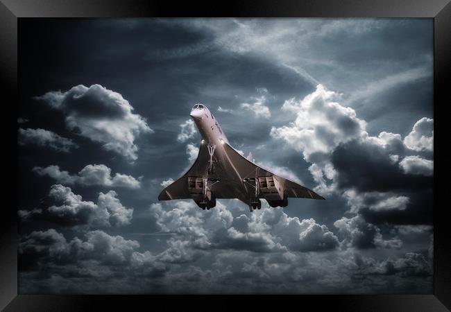 Concorde Approaches Framed Print by J Biggadike
