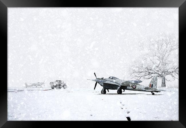 Mosquito In The Snow Framed Print by J Biggadike
