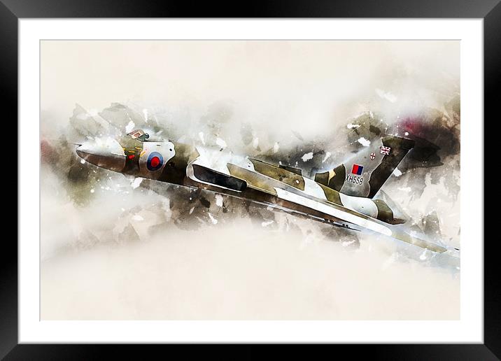 Vulcan Bomber - Painting Framed Mounted Print by J Biggadike