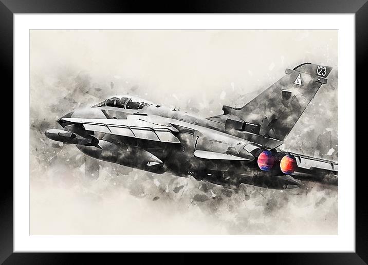 RAF Tornado - Painting Framed Mounted Print by J Biggadike