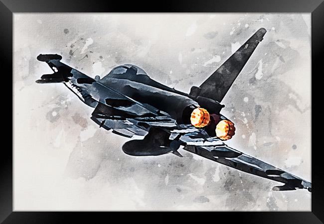 RAF Eurofighter Typhoon - Painting Framed Print by J Biggadike