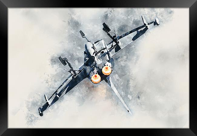 RAF Typhoon - Painting 2 Framed Print by J Biggadike