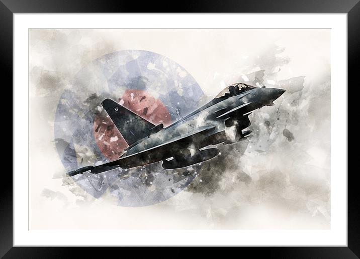RAF Eurofighter Typhoon - Painting 3 Framed Mounted Print by J Biggadike
