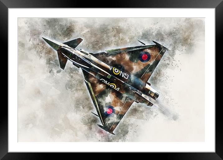 RAF Eurofighter Typhoon GiNA - Painting Framed Mounted Print by J Biggadike