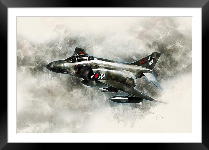 RAF F-4 Phantom II - Painting Framed Mounted Print by J Biggadike