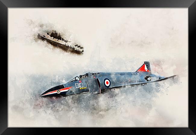 RN F-4 Phantom FG1 - Painting Framed Print by J Biggadike