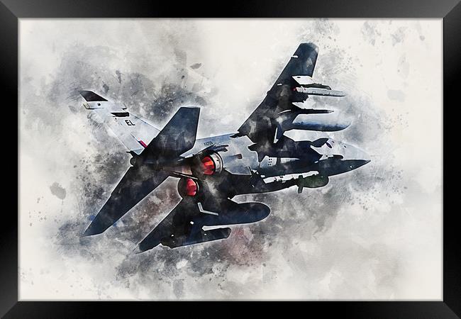 RAF Jaguar - Painting Framed Print by J Biggadike