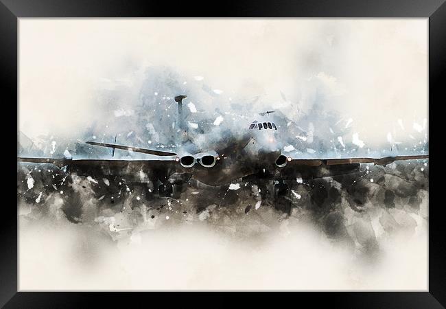RAF Nimrod Painting Framed Print by J Biggadike
