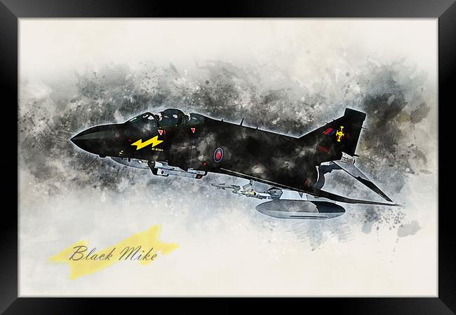 F-4 Phantom Black Mike Framed Print by J Biggadike