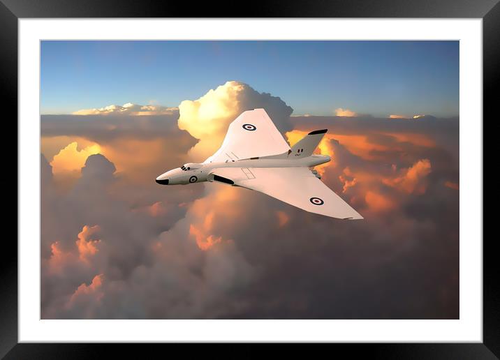 Anti Flash White Vulcan Bomber Framed Mounted Print by J Biggadike