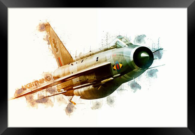 Lightning F6 Tech Framed Print by J Biggadike