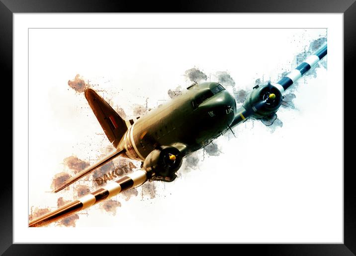 C-47 Dakota - Tech Framed Mounted Print by J Biggadike