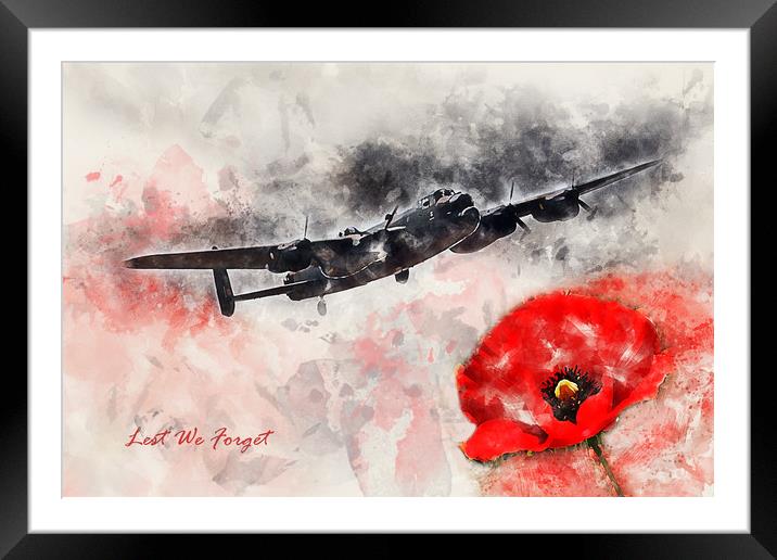 Lest We Forget Framed Mounted Print by J Biggadike