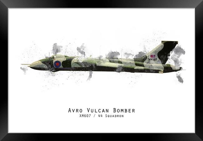 Vulcan Sketch - XM607 Framed Print by J Biggadike