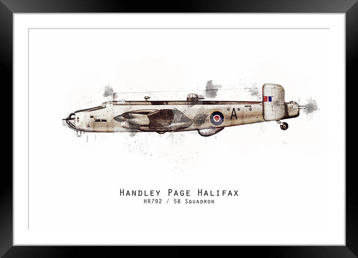 Halifax Sketch - HR792 Framed Mounted Print by J Biggadike