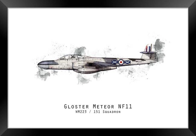 Meteor Sketch - WM223 Framed Print by J Biggadike