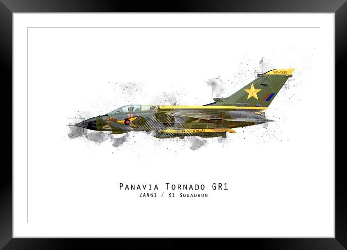 Tornado Sketch - ZA461 Framed Mounted Print by J Biggadike