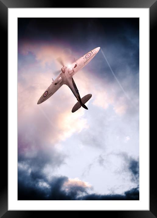 Spitfire, One of The Few Framed Mounted Print by J Biggadike