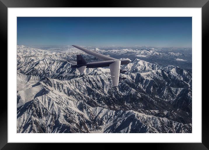 Snow Capped Mountains Framed Mounted Print by J Biggadike