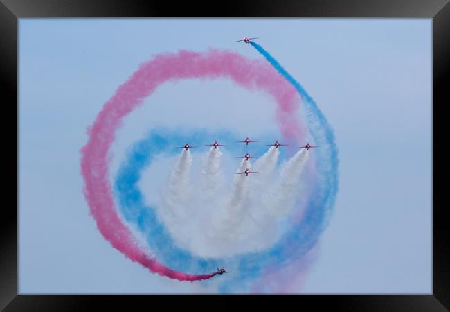 Red Arrows Tornado Framed Print by J Biggadike