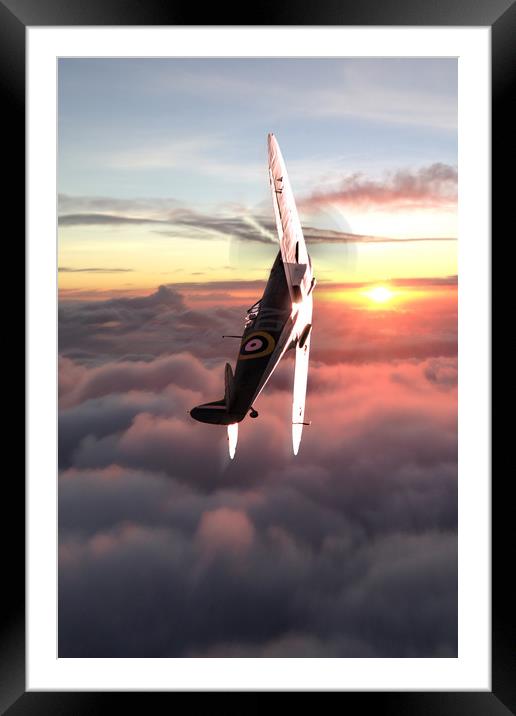 Spitfire, Mitchells Vision Framed Mounted Print by J Biggadike