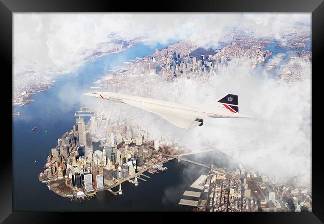 Concorde New York Framed Print by J Biggadike